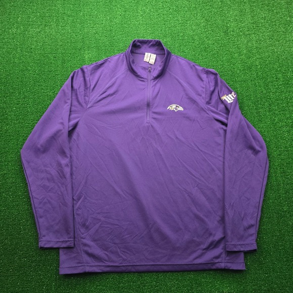 Clique Other - Baltimore Ravens Sweatshirt Mens XL Purple Quarter Zip Pullover Miller Lite Logo